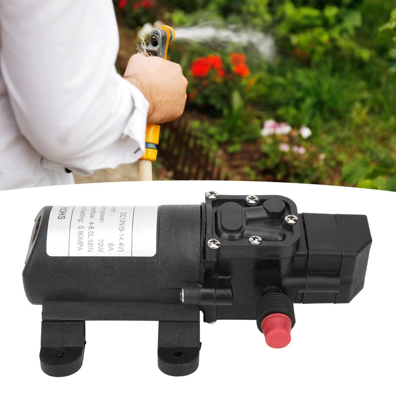 Diaphragm Water Pump Mini 2‑Way Thread Right Outlet 6.0L/MIN 0.9MPA