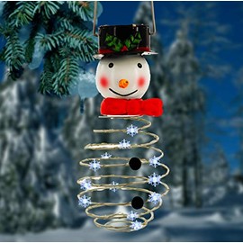 abc HOME Hanging Light Snowman LED Solar Panel Light Sensor 20 cm H