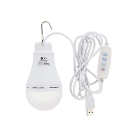 tento Lighting USB Bulb USB-Powered LED Light Three Color Change, 40 Watts Replacement Portable Hanging Bulbs Camping Fishing Beach Tent Dormitory Energy Saving Led Lightbulb