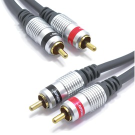 VITALCO RCA Audio Cable 1 m 2 RCA Male to 2x RCA Male Stereo RCA