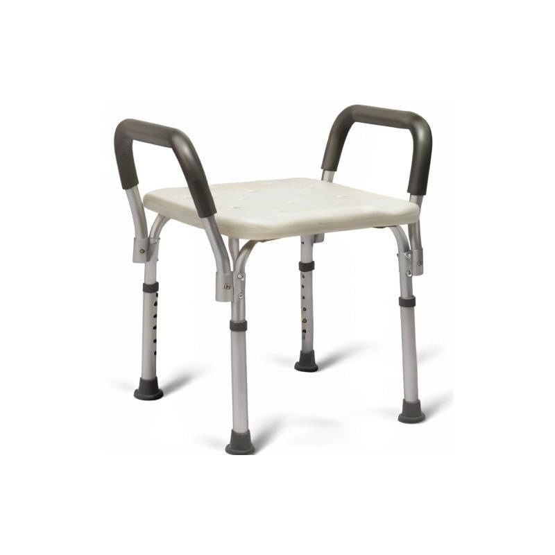 Medline Bath Bench Shower Seat with Padded Armrests, Ideal for