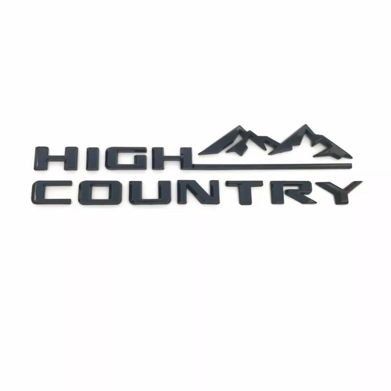 2Pcs High Country Emblems Side Door Letter Logo Car Badge