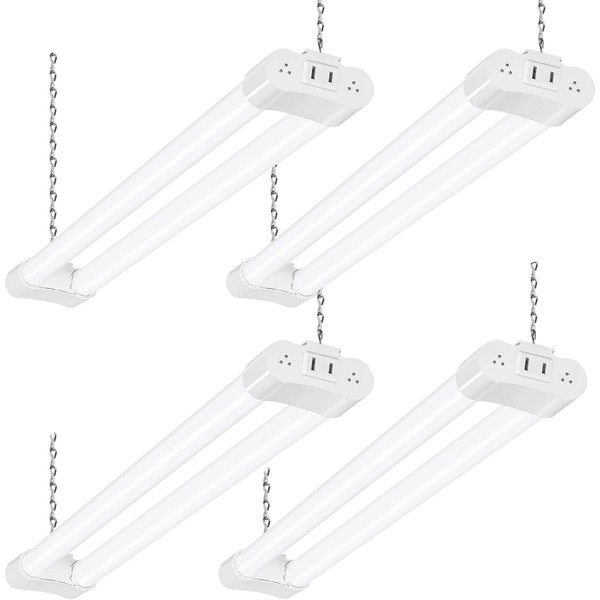 hykolity 4 Pack Linkable LED Shop Light for Garage, 2FT