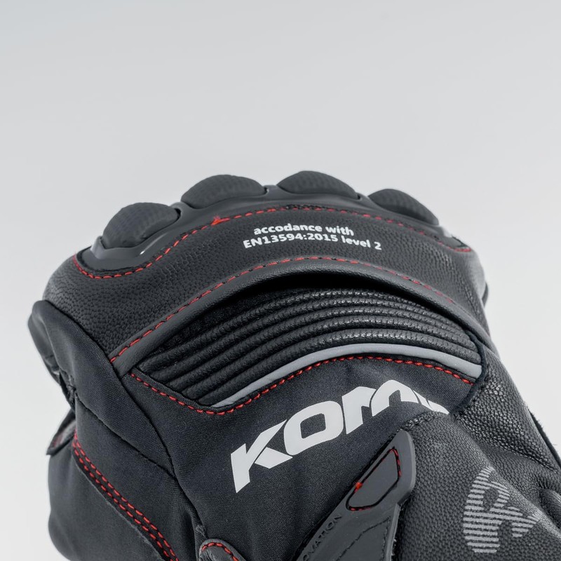 Komine GK-856 Motorcycle High Protective Leather Windproof Gloves HG Black