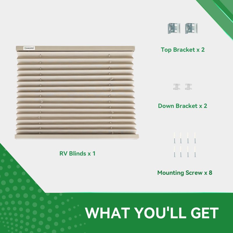 RVINGPRO RV Blinds for Camper Windows, Camper Replacement Blinds, Privacy