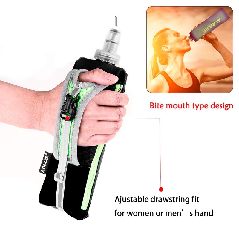 Geila Handheld Water Bottle for Running, 17 oz Grip Handheld