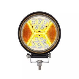 4.5" 24 LED High Power 5200 Lumen Off Road Light W/15 LED Amber X Light Guide