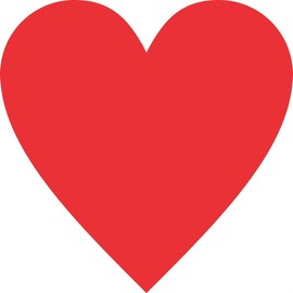 StickerTalk Heart-Shaped Vinyl Sticker, 4 inches by 4 inches