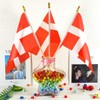 QQSD Denmark Small Flag Danish Dane Stick Mini Hand Held