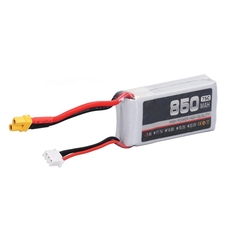 850mAh 75C High Rate Lipo Batteries Li Ion Battery Pack