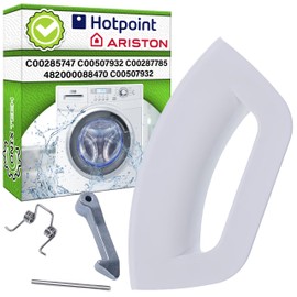 Porthole Door Handle for Washing Machine in Kit with Original Code C00285747 C00507932 C00287785 482000088470 for Hotpoint for Ariston for Indesit ONIX TECH