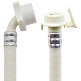 AMZTOP GAONA (ガオナ) Yatamon Curtis Automatic Washing Machine Water Supply Hose, 0.8m, No Screw-Fixed Joint (One-Touch Connection, Leak-Proof, Easy Installation) GA-LC001 White