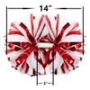 Hooshing 2 Pack Cheerleading Pom Poms Holographic Red and White