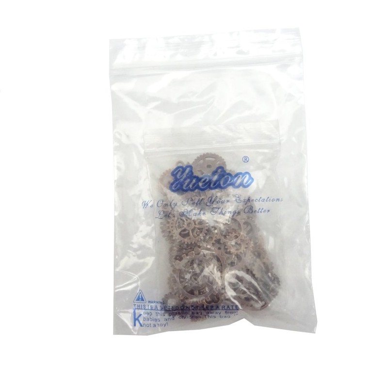 Yueton 100 Gram (Approx 70pcs) Assorted Antique Steampunk Gears Charms
