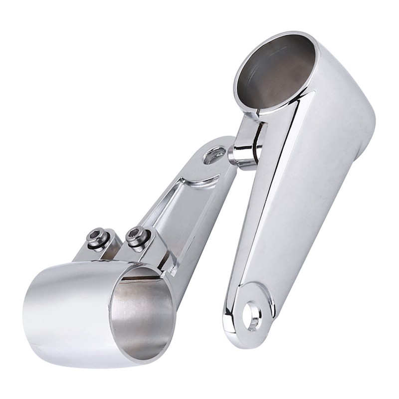 Chrome Motorcycle Headlight Side Mounting Front Fork Bracket for 35mm‑41mm