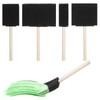 Bewudy 4 Pcs Foam Paint Brushes, Wood Handle Sponge Brushes
