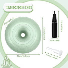 Lewtemi 3 Pcs Flexible Seating for Classroom Elementary Yoga Ball Chairs for Kids Donut Exercise Ball Chair Inflatable Yoga Ball with Inflator for Student Desk Chairs Exercise(Boho Color)