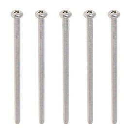 MroMax M5 x 100mm Machine Screws Pan Phillips Cross Head Screw 304 Stainless Steel Fasteners Bolts Silver Gray 5Pcs