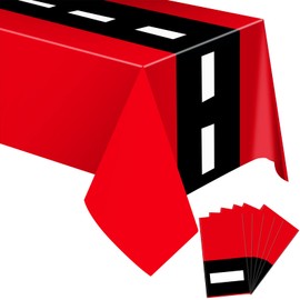 Irenare Car Birthday Party Supplies Racing Party Decorations Road Tablecloth Racetrack Table Runner Table Covers for Kids Boy Car Theme Birthday Party, 54 x 108 Inch (Stylish Style,6 Sheets)