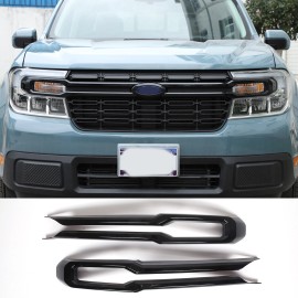 carmotion88 Glossy Black Front Center Grille Trim Accessories Cover For Ford Maverick 2022+