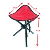 WOONEKY Outdoor Folding Chairs Portable Folding Stool Three Legs Sturdy