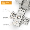 Chibery 2 Pack 5/8" Overlay Hinges, 48mm Quiet 3D Soft