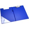 Morgan A4 Blue Foldover Clipboard Solid Hardback PVC Cover With