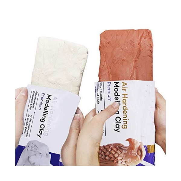Clay Self-Hardening Red/White Clay Modelling Clay Pottery Clay Air Dried