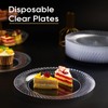 FOCUSLINE 10 Inch Clear Plastic Plates, 100 Count Disposable Heavy