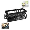 Fililogor Sink Caddy Kitchen Sink Organizer, Black Self-draining Sink Caddy