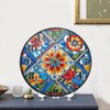 YANENDIE Mexican Ceramic Tile 1 Wall Clock - Silent Non-Ticking