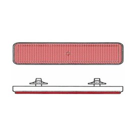 Reflector rectangular rear red