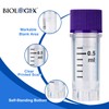 CryoKING 0.5ml Cyogenic Vials, Cryogenic Vials with External Thread Blue