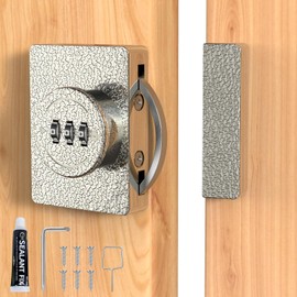 Keyless Combination Cabinet Lock, Anti-Pry 3-Digit Security for Swinging/Sliding Door, Drawer, Cupboard, Locker, Closet, Child Safety, Easy Installation (Silver, 2 Pack)