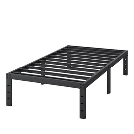 SHLAND Twin XL Bed Frames No Box Spring Needed, 14 Inch Metal Platform Bed Frame Mattress Foundation with Steel Slats Support, No Noise, Easy Assembly