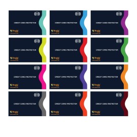 Boxiki Travel RFID Blocking Sleeves Set with Color Coding | Identity Theft Prev