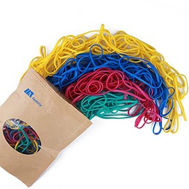 Rubber Bands, Matfamily Size 33 (3 1/2" x 1/8''), Colorful Non Latex Rubber Band Bulk Elastic Stretchable, Durable Elastic Band Loops for Files Folders Bank Paper Bills Money, office or home, 50g Bag