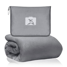 Blankets Travel Blanket Ultralight Warm - Plane Gadgets 2-in-1 Pillow Blanket (155 x 130 cm) - Ultralight Travel Blanket for Plane, Camping, Car Gadgets, Office & Home