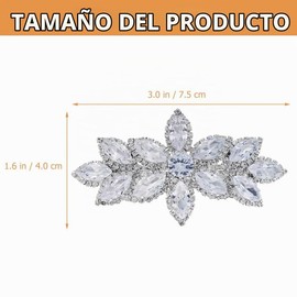 PRETYZOOM Pinza Para El Cabello Hs-J6613S Plateado