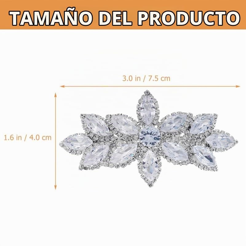 PRETYZOOM Pinza Para El Cabello Hs-J6613S Plateado