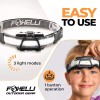 Foxelli Wide Beam Headlamp USB Rechargeable 14 Bright LED, WB200,