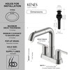 KENES Pull Down Bathroom Faucet with Sprayer, Brushed Nickel 4