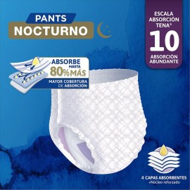 Tena Pants Nocturno Talla M 10 Piezas Mediano