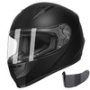 GLX GX11 Compact Motorcycle Helmet - Matte Black, Large -