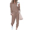 Fixmatti Women Casual 2 Piece Outfit Long Pant Set Sweatsuits