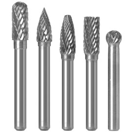 Wolfride Router Bit, Carbide Drill Bit, 0.2 inch (6 mm) Shaft, Blade Width 0.3 inches (8 mm), Rotary Cutter, Carbide Cutter with High Quality Tungsten Steel, Woodworking, Polishing, Grinding, Carbide Bar, Stand-alone Packaging, Pack of 5