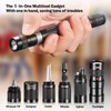 POXIMO EDC Multitool 5-In-1 Tactical Survival Gear with Flashlight, Lighter(No