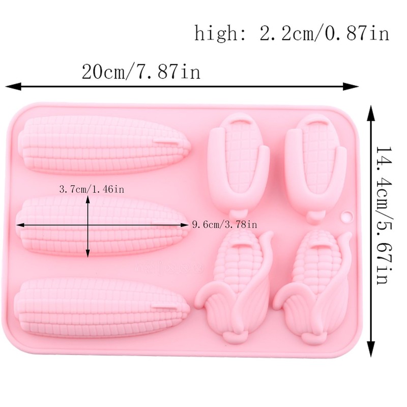 EPYHREHM 7 Cavity Corn Silicone Chocolate Molds For Chocolate Candy