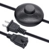Twidec/Foot Switch Floor Black Foot Pedal Push Switch Round Inline