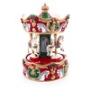 BestPysanky Musical Christmas Figurine with Spinning Carousel Horses
